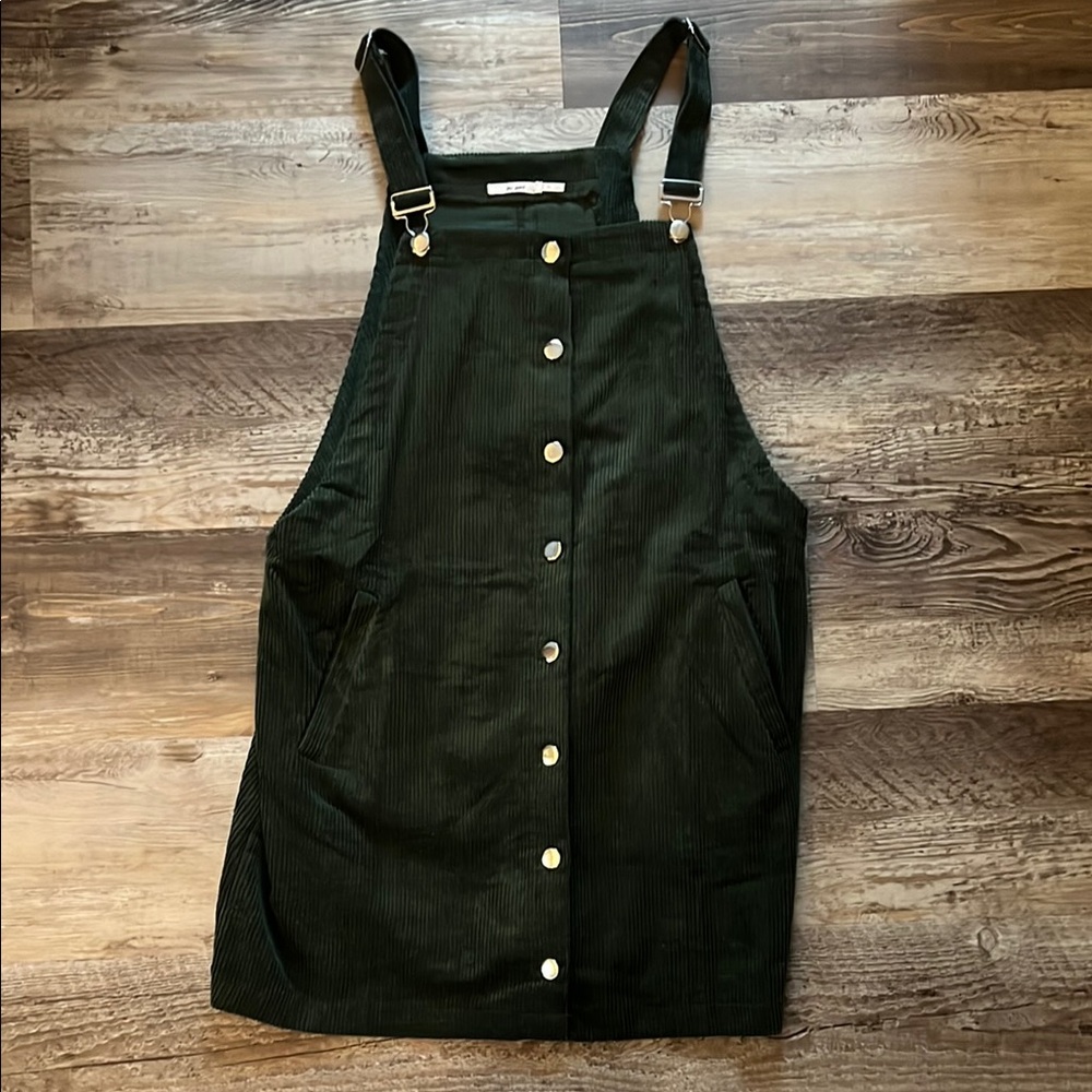 Black Corduroy Pinafore Dress